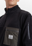 Recyceltes Polyester, Fleece, Schwarz -Resteröds