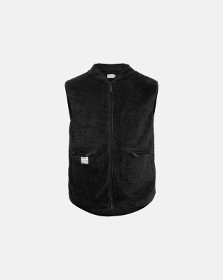 Recycelte Polyester, Fleece Weste, Schwarz -Resteröds