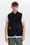 Recycelte Polyester, Fleece Weste, Schwarz -Resteröds