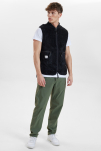 Recycelte Polyester, Fleece Weste, Schwarz -Resteröds
