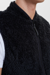 Recycelte Polyester, Fleece Weste, Schwarz -Resteröds