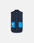 Recyceltes Polyester, Fleece Veste, Blau -Resteröds