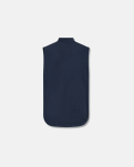 Recyceltes Polyester, Fleece Veste, Blau -Resteröds