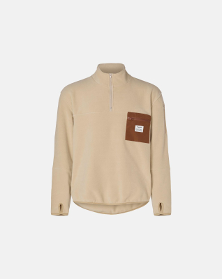 Recyceltes Polyester, Fleece, Beige -Resteröds