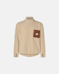 Recyceltes Polyester, Fleece, Beige -Resteröds