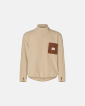 Recyceltes Polyester, Fleece, Beige -Resteröds