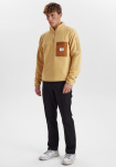 Recyceltes Polyester, Fleece, Beige -Resteröds