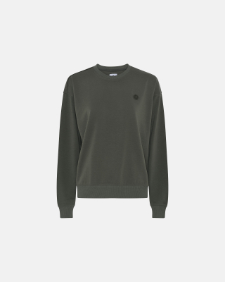 Bambus, Sweatshirt mit Logo, Grün