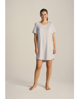 Bambusviskose, Big Shirt, Hellgrau melange -JBS of Denmark Women