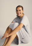 Bambusviskose, Big Shirt, Hellgrau melange -JBS of Denmark Women