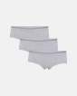Bambus, Hipster Slip, 3-Pack, Hellgrau - JBS of Denmark Women