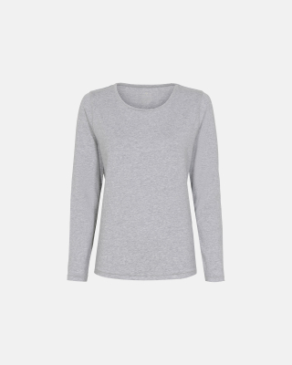 Bambusviskose, Langärmelig T-Shirt, Grau