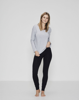 Bambusviskose, Langärmelig T-Shirt, Grau -JBS of Denmark Women