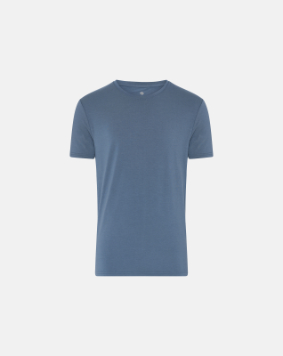 Bambusviskose, T-Shirt Rundhalsausschnitt, Blau -JBS of Denmark Men