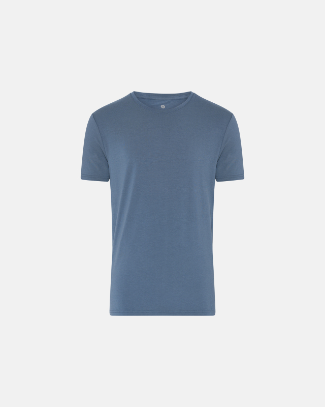 Bambusviskose, T-Shirt Rundhalsausschnitt, Blau -JBS of Denmark Men