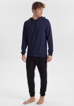 Bambusviskose, Hoodie m. logo, Marine -JBS of Denmark Men