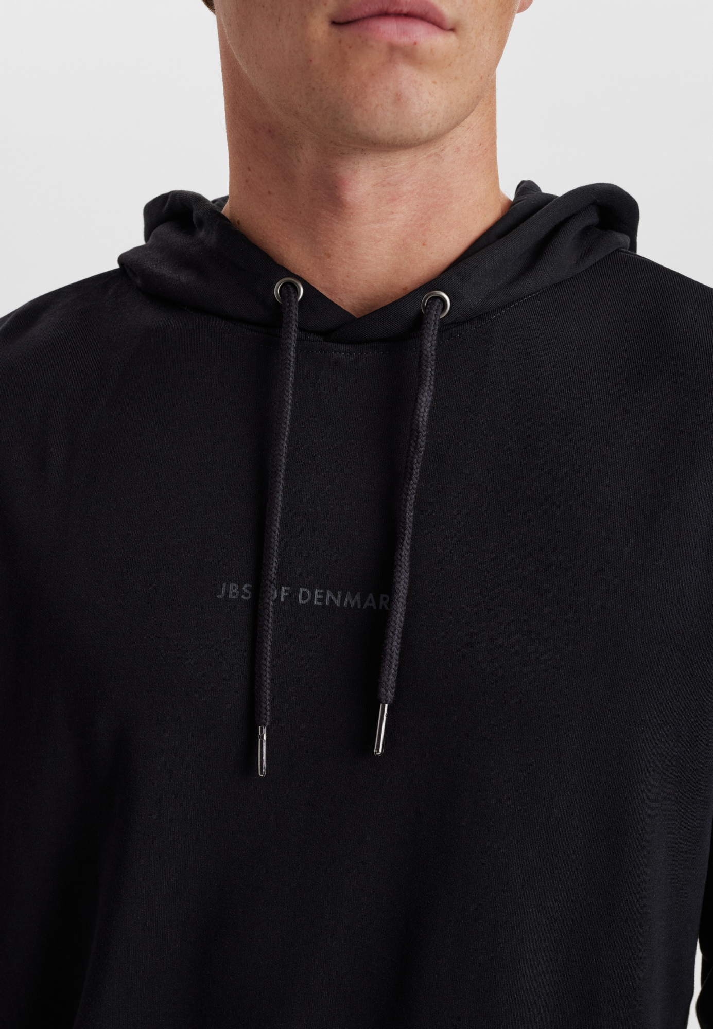 Bambusviskose, Hoodie m. logo, Schwarz -JBS of Denmark Men Bambusviskose, Hoodie m. logo, Schwarz -JBS of Denmark Men