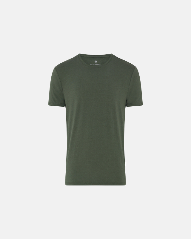Bambusviskose, T-Shirt Rundhalsausschnitt, Grün -JBS of Denmark Men