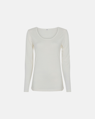 Bio-Wolle, Langarmshirt, Ivory -JBS of Denmark Women