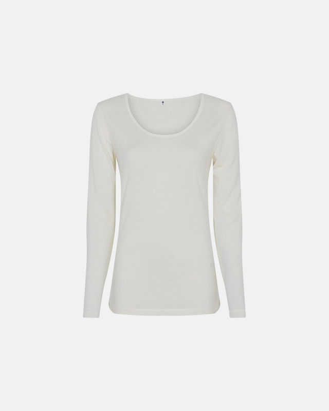 Bio-Wolle, Langarmshirt, Ivory -JBS of Denmark Women