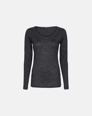 Bio-Wolle, Langarmshirt, Grau -JBS of Denmark Women