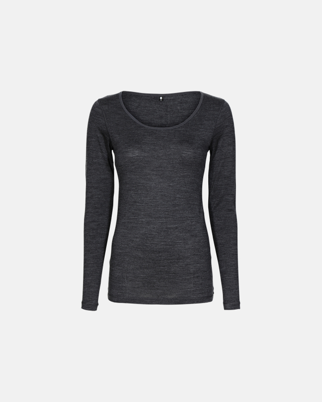 Bio-Wolle, Langarmshirt, Grau -JBS of Denmark Women