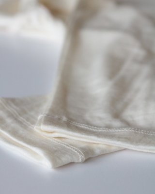 Bio-Wolle, Top breite Träger, Ivory