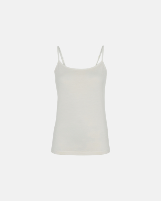 Bio-Wolle, Top schmale Träger, Ivory