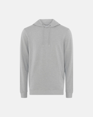 Bambusviskose, Hoodie m. logo, Hellgrau -JBS of Denmark Men