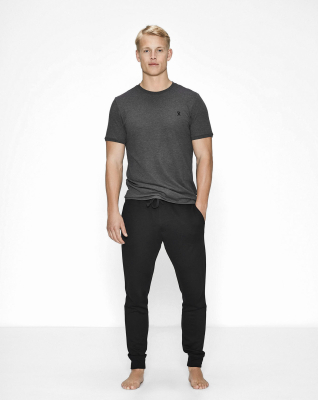 Bambusviskose, Pique T-Shirt, Dunkelgrau -JBS of Denmark Men