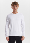 Bambusviskose, Langarm T-Shirt, Weiß -JBS of Denmark Men