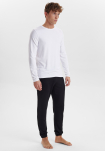 Bambusviskose, Langarm T-Shirt, Weiß -JBS of Denmark Men