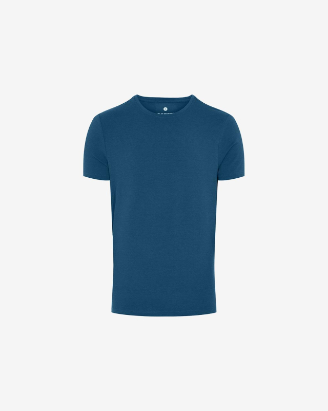 Bambusviskose, T-Shirt O-Ausschnitt, Blau -JBS of Denmark Men