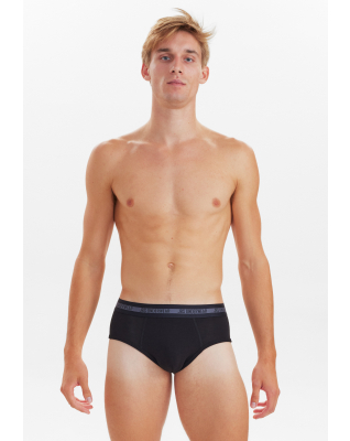 Bambusviskose, Slips Unterhosen, 3-Pack, schwarz