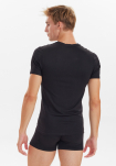 Bambusviskose, Unterhemd mit V-Ausschnitt, 2-pack, Schwarz -JBS