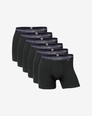 Bambusviskose, Boxershorts, 6-Pack, Schwarz -JBS