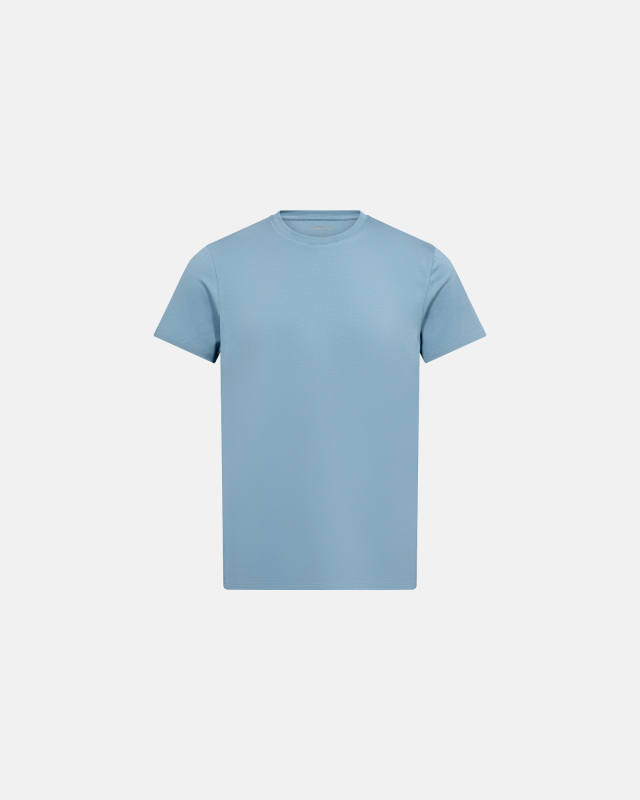 Bambus, T-Shirt mit Rundhalsausschnitt, Blau -Resteröds