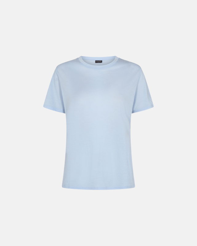 Bio-Wolle, T-shirts "light", Hellblau -Dovre Women