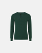 Bio-Baumwolle, Langarmshirt mit Knöpfen "Rib", Grün - Dovre