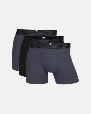 Bambus, Unterhosen, 3-pack, Grau -Dovre