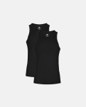 Bambus, Unterhemd, 2-pack, Schwarz -Dovre