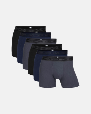 Bambus, Unterhosen, 6-pack, Grau muster -Dovre