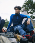 Bio-Wolle, Schlauchschal, Blau -Dovre