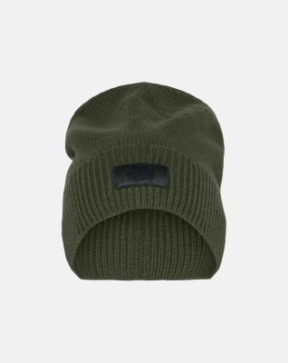 Bio-Wolle, Beanie Mütze, Grün