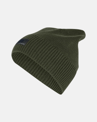 Bio-Wolle, Beanie Mütze, Grün