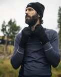 Bio-Wolle, Beanie Mütze, Schwarz -Dovre