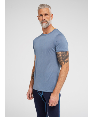 Bio-Wolle, T-Shirt, Hellblau -Dovre