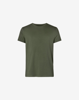 Bambus, T-Shirt mit Rundhalsausschnitt, Army -Resteröds