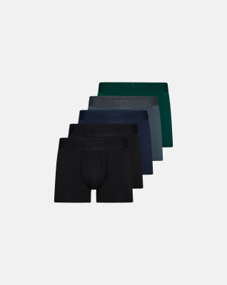 Bio-Baumwolle, "Gunnar" Boxershorts, 5er-Pack, Schwarz, Mehfarbig -Resteröds