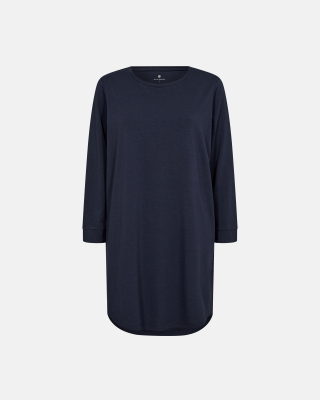 Bambusviskose, Big Shirt mit Ärmeln, Navy